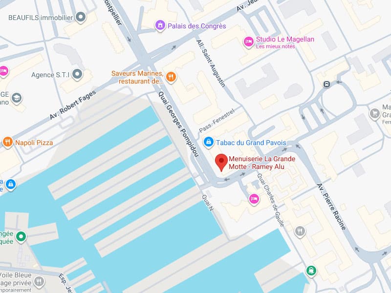 Carte Menuserie La Grande Motte, Toulon